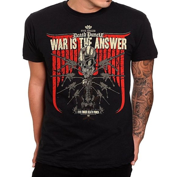 Five Finger Death Punch War Is The Answer metal rock Official T-Shirt 2X… - Picture 2 of 5